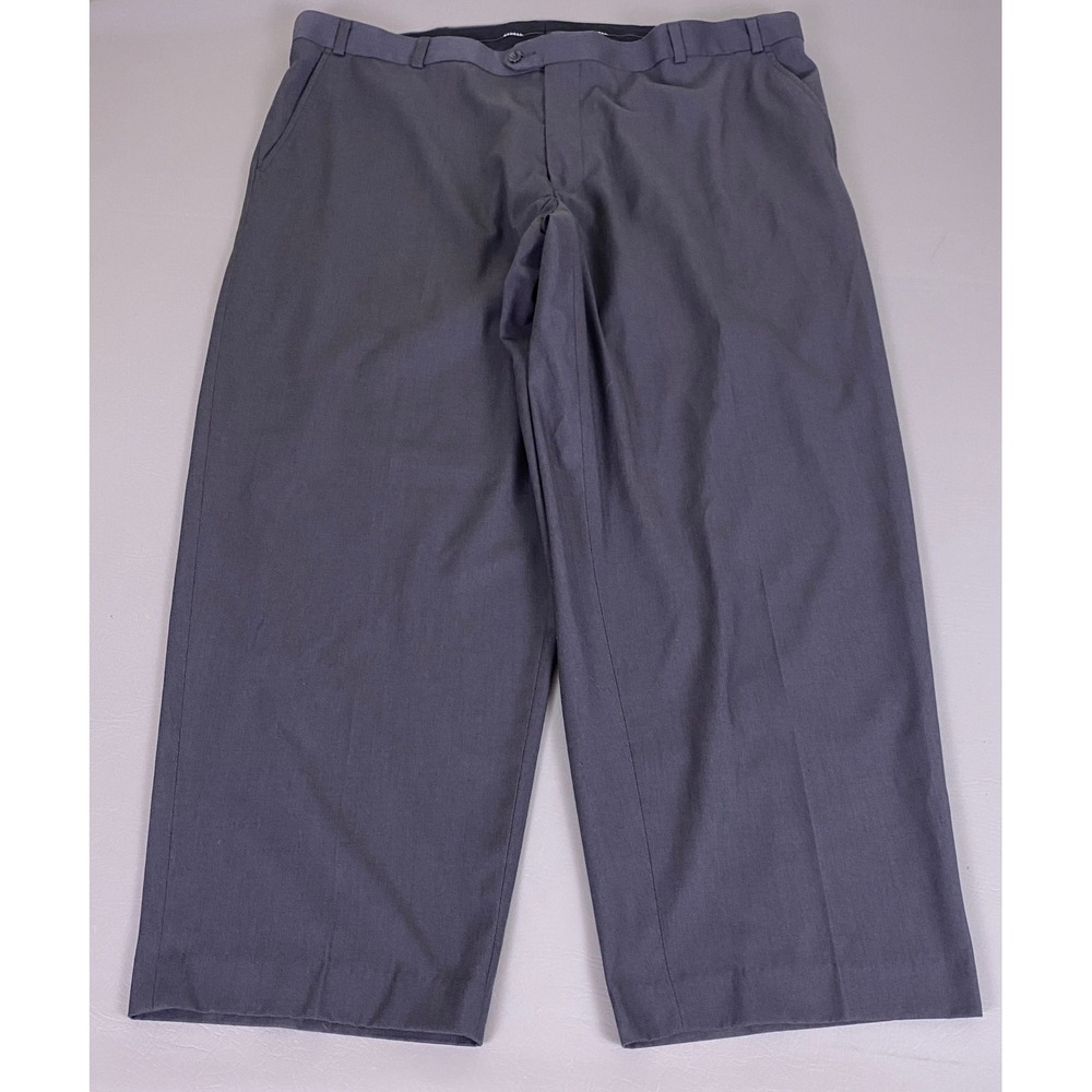 George Dress Pants Men's Size 48x30 Graphite Gray Flat Front Classic Formal